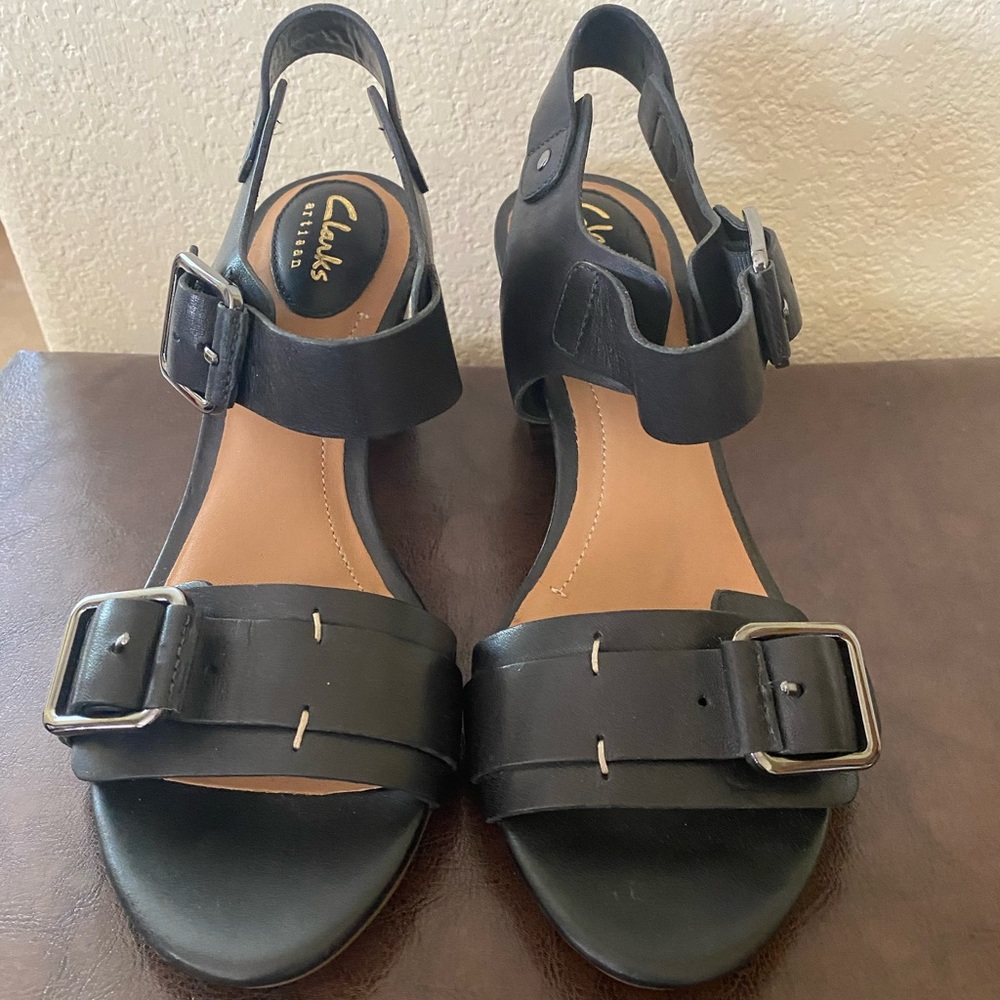 Clarks Black Sandals